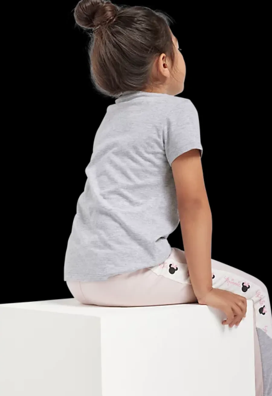 Sale bawełniany dziewczęcy tshirt w kolorze szarym Dzieci Odzież