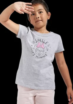 Sale bawełniany dziewczęcy tshirt w kolorze szarym Dzieci Odzież