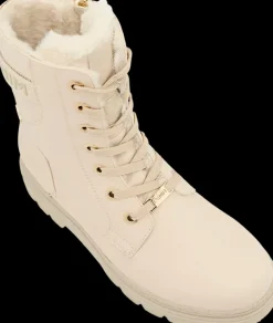 beżowe botki damskie z ociepleniem Damskie Botki