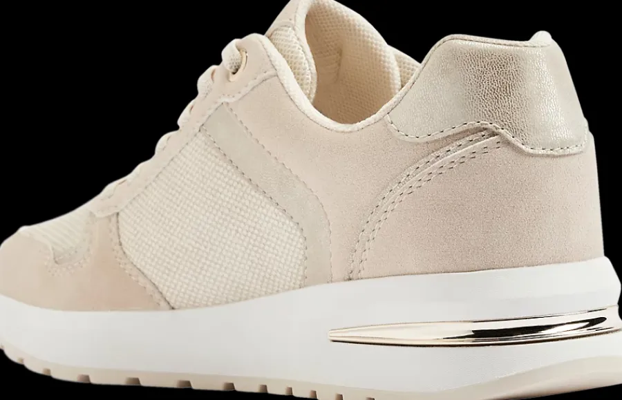 Hot beżowe połyskujące sneakersy damskie Damskie Sportowe