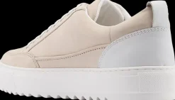 Outlet beżowe skórzane sneakersy męskie Męskie Sportowe