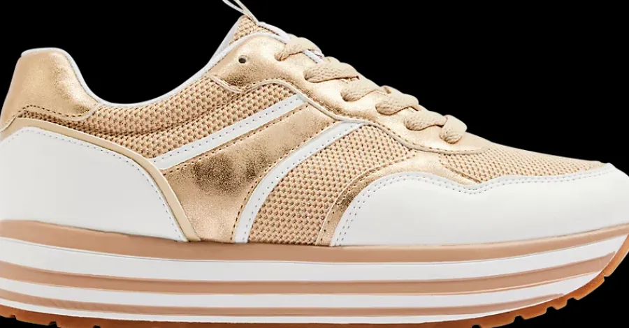 Best beżowo-białe sneakersy damskie Damskie Sportowe