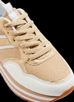 Best beżowo-białe sneakersy damskie Damskie Sportowe