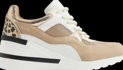 New beżowo-białe sneakersy damskie Damskie Sportowe