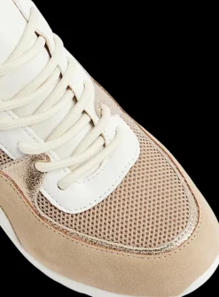 New beżowo-białe sneakersy damskie Damskie Sportowe