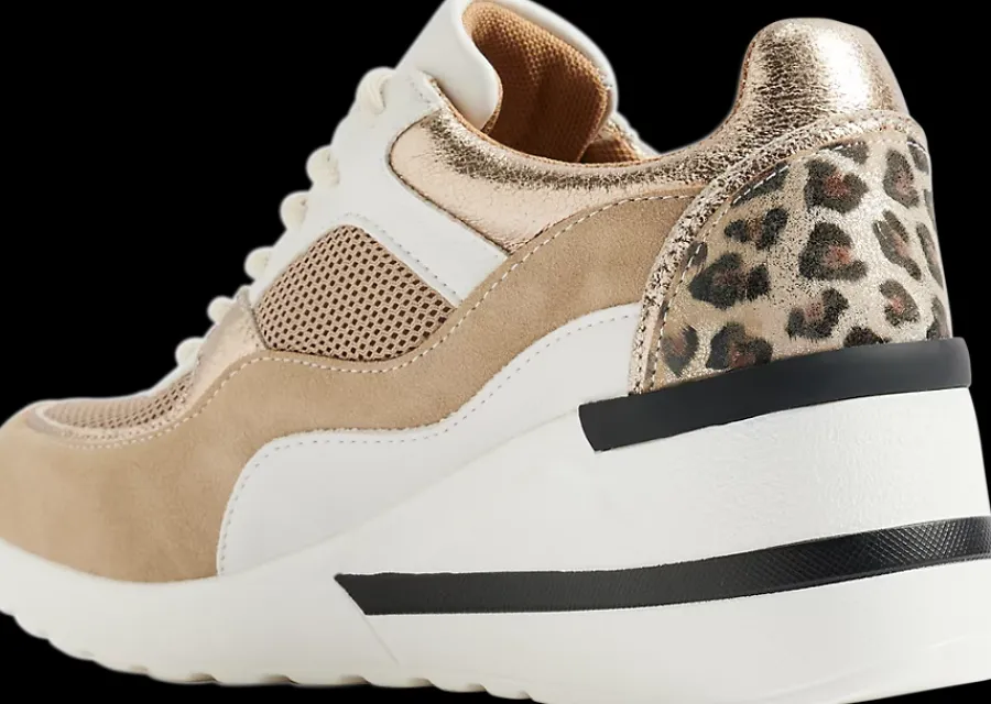 New beżowo-białe sneakersy damskie Damskie Sportowe