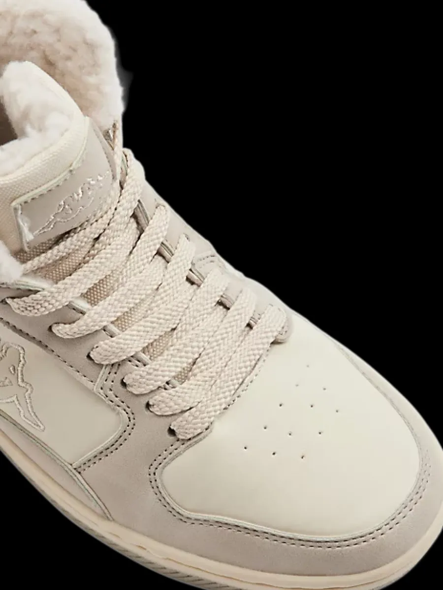 New beżowo-białe sneakersy damskie Lineup Fur Damskie Sportowe