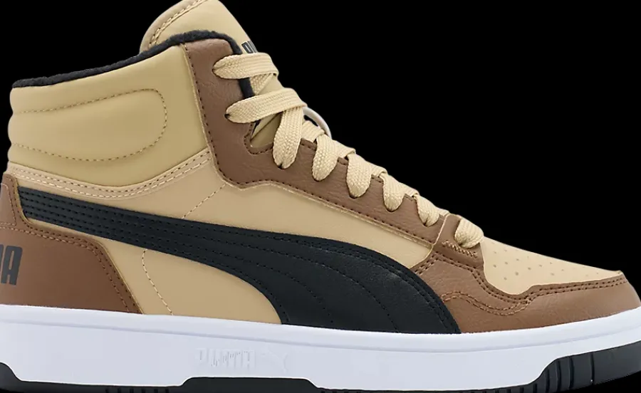 Hot beżowo-brązowe ocieplane sneakersy młodzieżowe Reb-L Dzieci Kozaki|Trampki Wysokie