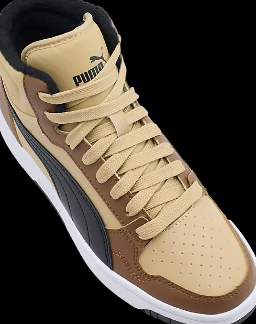 Hot beżowo-brązowe ocieplane sneakersy młodzieżowe Reb-L Dzieci Kozaki|Trampki Wysokie