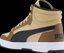 Hot beżowo-brązowe ocieplane sneakersy młodzieżowe Reb-L Dzieci Kozaki|Trampki Wysokie
