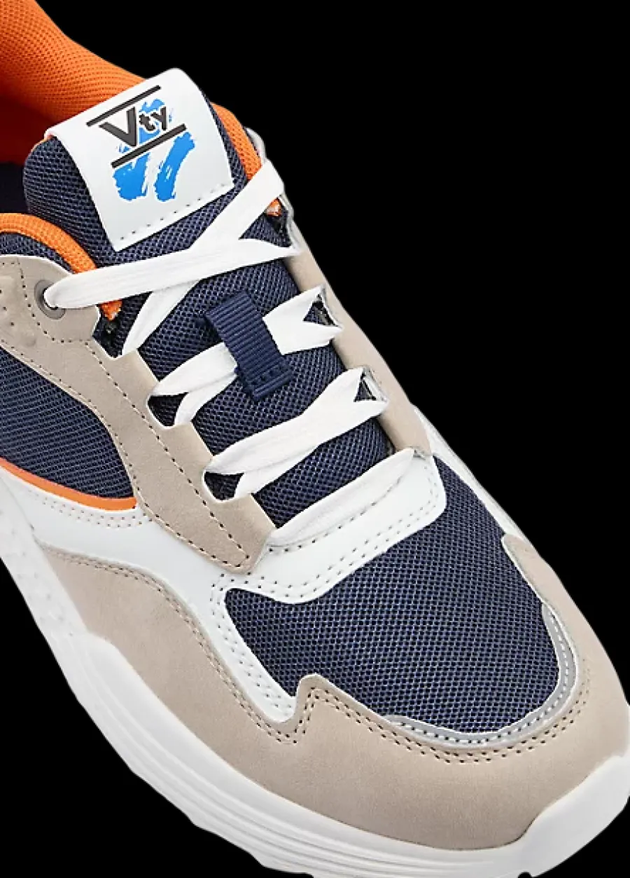 beżowo-granatowe sneakersy dziecięce Dzieci Sportowe|Dla Nastolatka