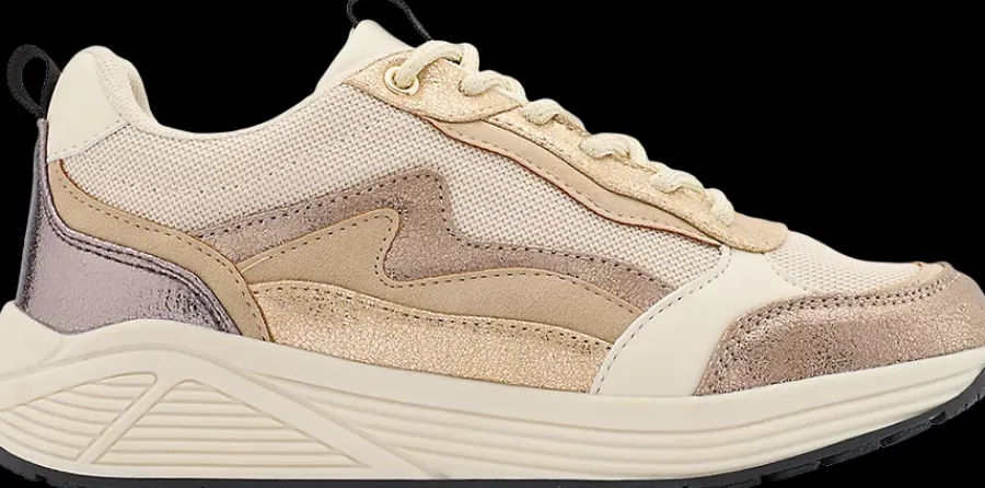 beżowo-złote sneakersy damskie Damskie Sportowe