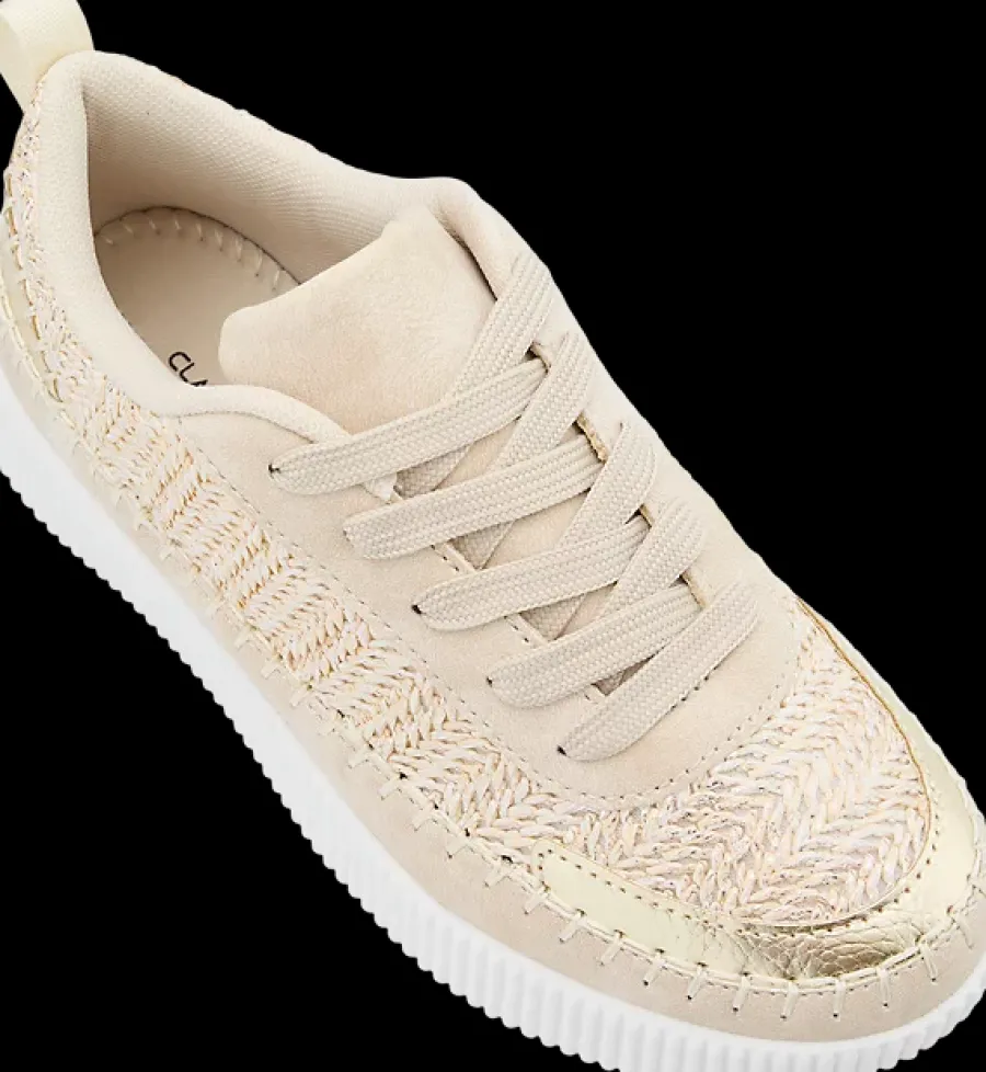 Hot beżowo-złote sneakersy damskie Damskie Sportowe