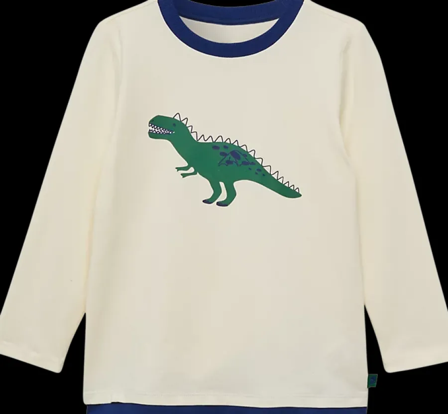 Online beżowy tshirt dziecięcy z dinozaurem Dzieci Odzież