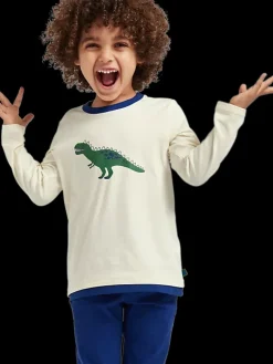 Online beżowy tshirt dziecięcy z dinozaurem Dzieci Odzież