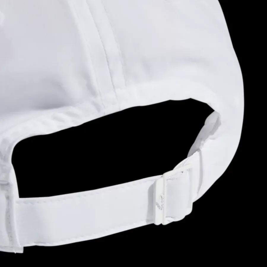 biała czapka z daszkiem z czarnym logo Damskie Czapki|Czapki