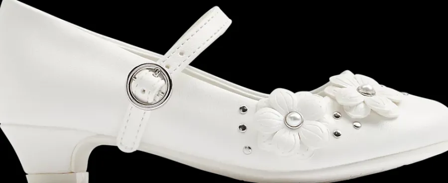 Clearance białe komunijne buty dziewczęce Dzieci Baleriny