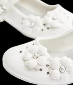 Clearance białe komunijne buty dziewczęce Dzieci Baleriny