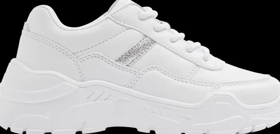 New białe masywne sneakersy dziewczęce Dzieci Sportowe|Do Szkoły