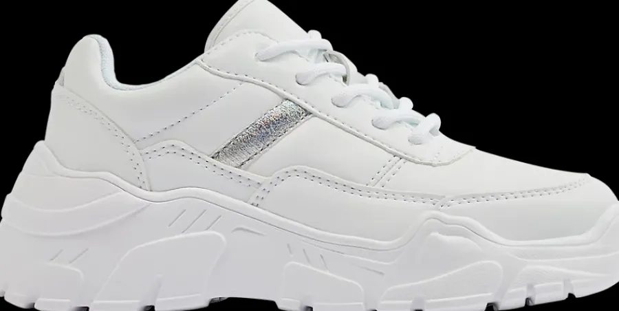 New białe masywne sneakersy dziewczęce Dzieci Sportowe|Do Szkoły