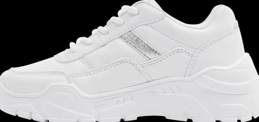 New białe masywne sneakersy dziewczęce Dzieci Sportowe|Do Szkoły
