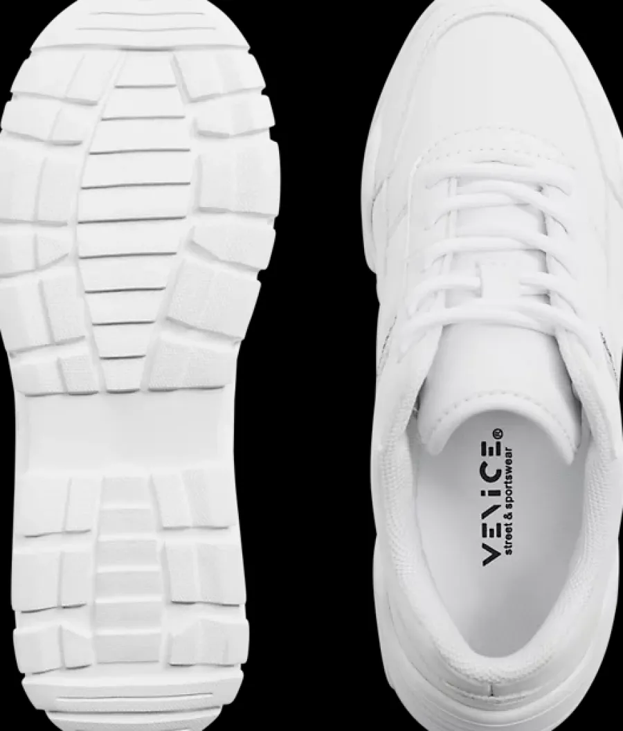 New białe masywne sneakersy dziewczęce Dzieci Sportowe|Do Szkoły