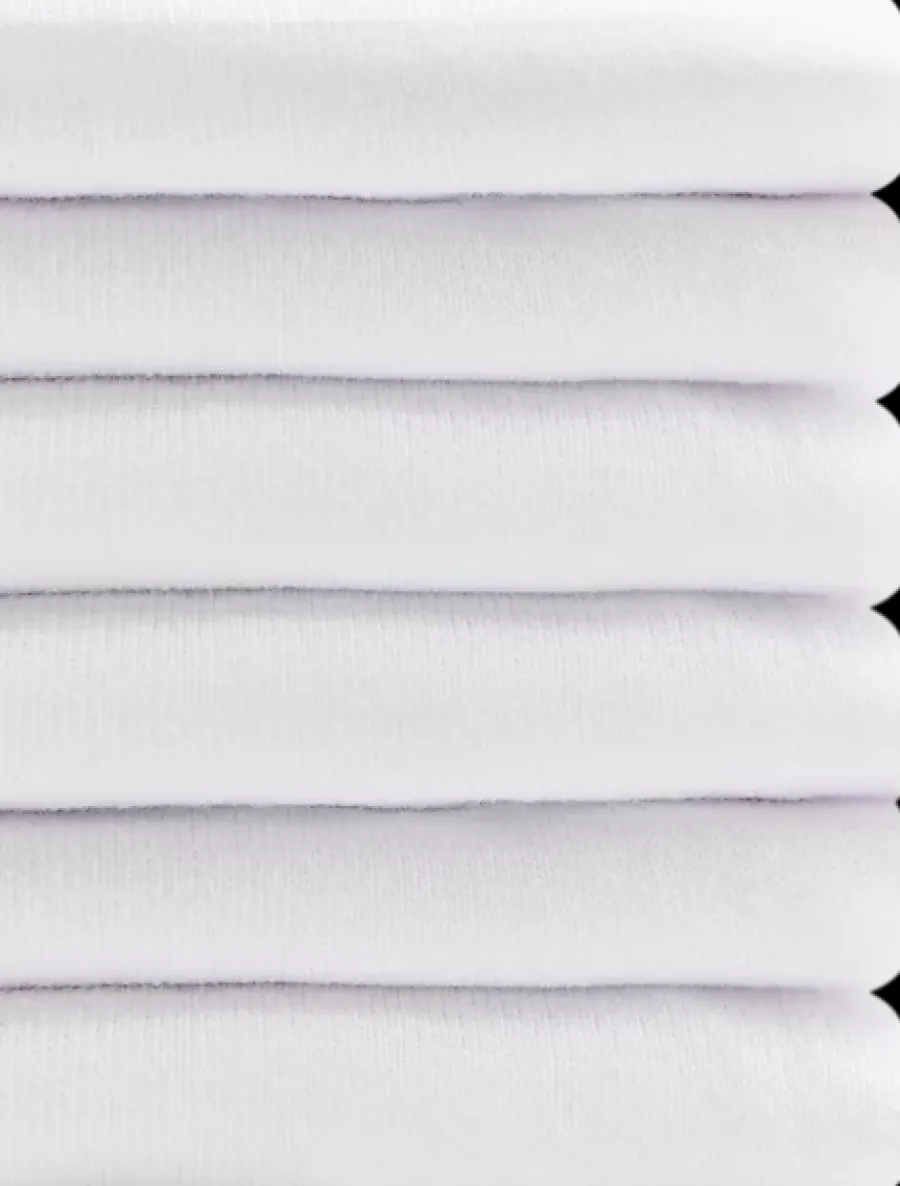 Discount białe skarpetki Unisex Quarter 6 pak Damskie Skarpetki|Skarpety