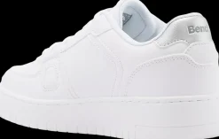 New białe sneakersy damskie ze srebrnymi elementami Damskie Sportowe