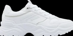 Clearance białe sneakersy damskie z szarymi elementami Damskie Sportowe