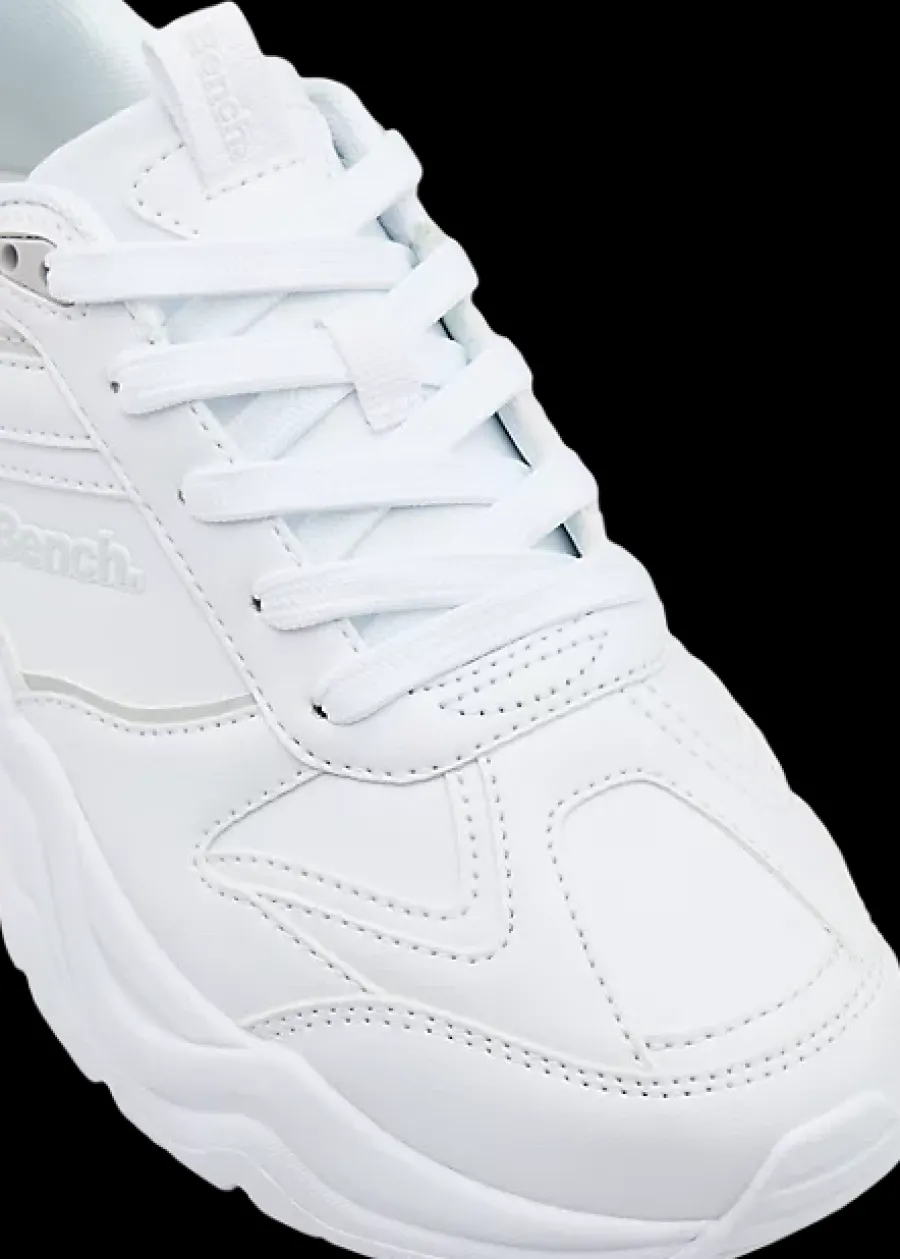 Clearance białe sneakersy damskie z szarymi elementami Damskie Sportowe