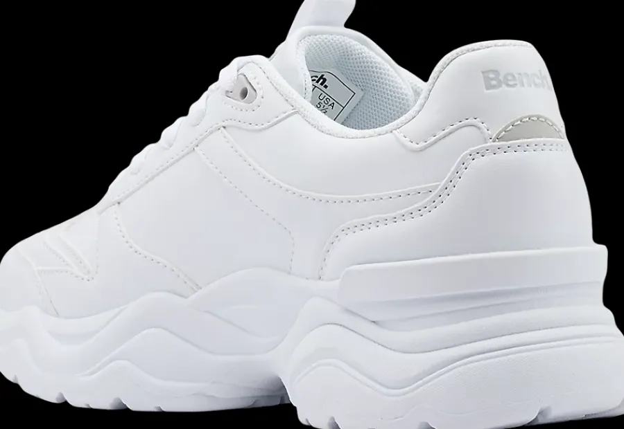 Clearance białe sneakersy damskie z szarymi elementami Damskie Sportowe