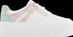 Outlet białe sneakersy damskie na platformie Damskie Sportowe
