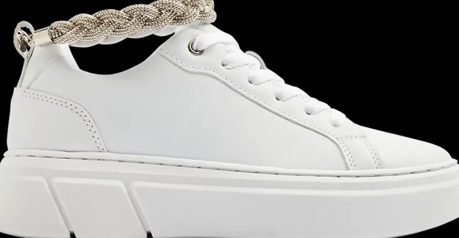 białe sneakersy damskie z łańcuszkiem Damskie Sportowe