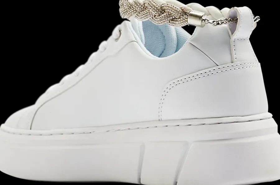 białe sneakersy damskie z łańcuszkiem Damskie Sportowe