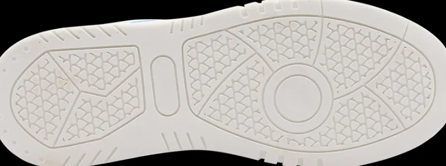 Online białe sneakersy damskie z niebieskimi akcentami Damskie Sportowe
