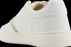 Outlet białe sneakersy damskie z kremowymi elementami Damskie Sportowe