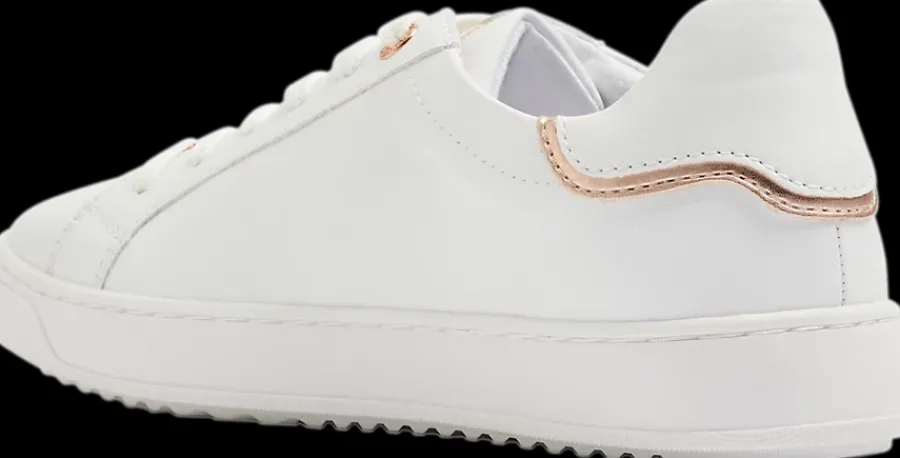 Best białe sneakersy damskie ze złotymi elementami Damskie Sportowe