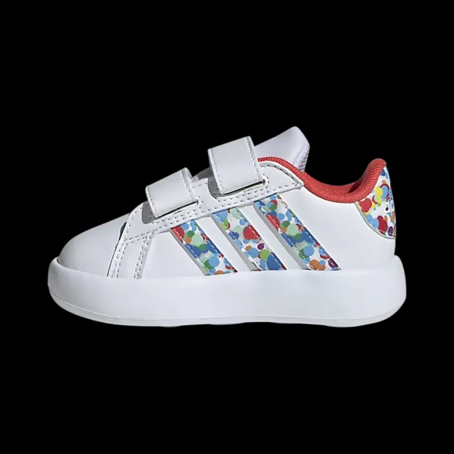 Clearance białe sneakersy dziecięce Grand Court 2.0 z kolorowymi elementami Dzieci Sportowe|Dla Maluszków
