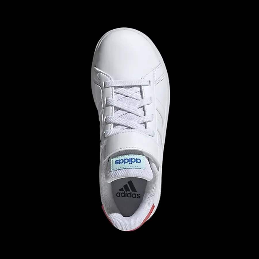 Best białe sneakersy dziecięce Grand Court na kolorowej podeszwie Dzieci Sportowe