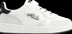 Sale białe sneakersy dziecięce z czarnymi akcentami Dzieci Sportowe|Do Szkoły
