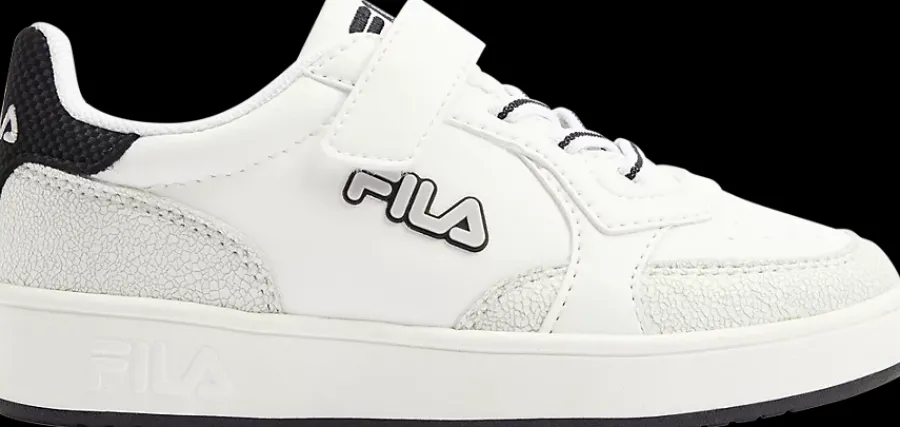 Sale białe sneakersy dziecięce z czarnymi akcentami Dzieci Sportowe|Do Szkoły