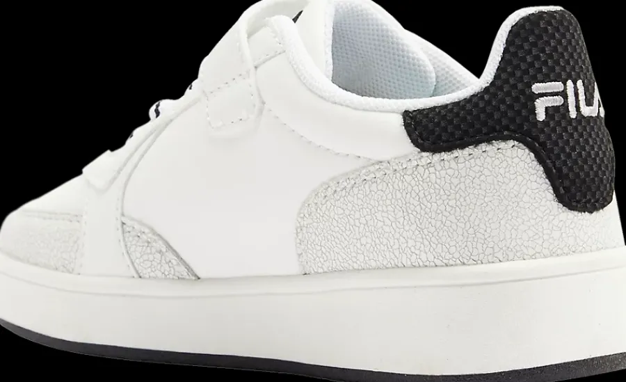 Sale białe sneakersy dziecięce z czarnymi akcentami Dzieci Sportowe|Do Szkoły