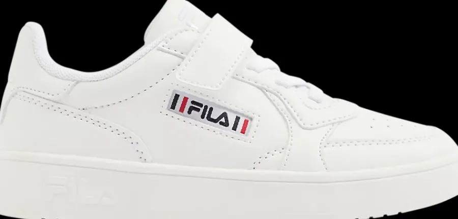 Online białe sneakersy dziecięce z zapięciem na rzep Dzieci Sportowe|Do Szkoły
