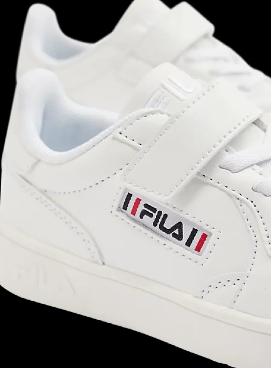Online białe sneakersy dziecięce z zapięciem na rzep Dzieci Sportowe|Do Szkoły