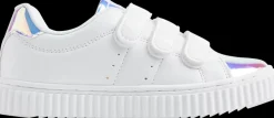 Discount białe sneakersy dziewczęce z efektem hologramu Dzieci Sportowe|Półbuty