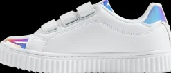 Discount białe sneakersy dziewczęce z efektem hologramu Dzieci Sportowe|Półbuty