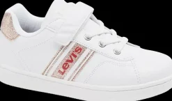 Best białe sneakersy dziewczęce Levi's z błyszczącymi elementami Dzieci Sportowe