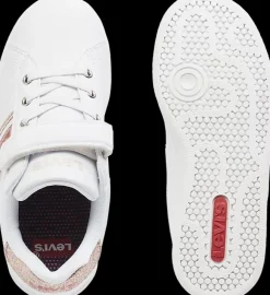 Best białe sneakersy dziewczęce Levi's z błyszczącymi elementami Dzieci Sportowe