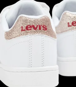 Best białe sneakersy dziewczęce Levi's z błyszczącymi elementami Dzieci Sportowe