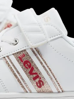 Best białe sneakersy dziewczęce Levi's z błyszczącymi elementami Dzieci Sportowe